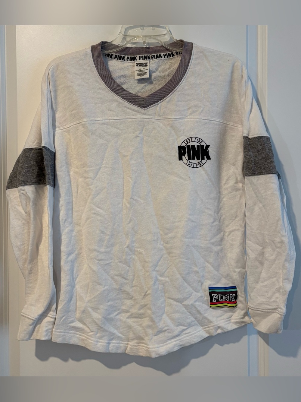 Victoria's Secret PINK White Sweatshirt